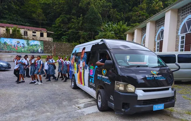Love Saint Lucia Bus Students