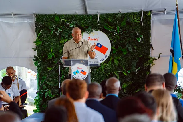 Dr. Ernest Hilaire at the 2025 Trade Show podium