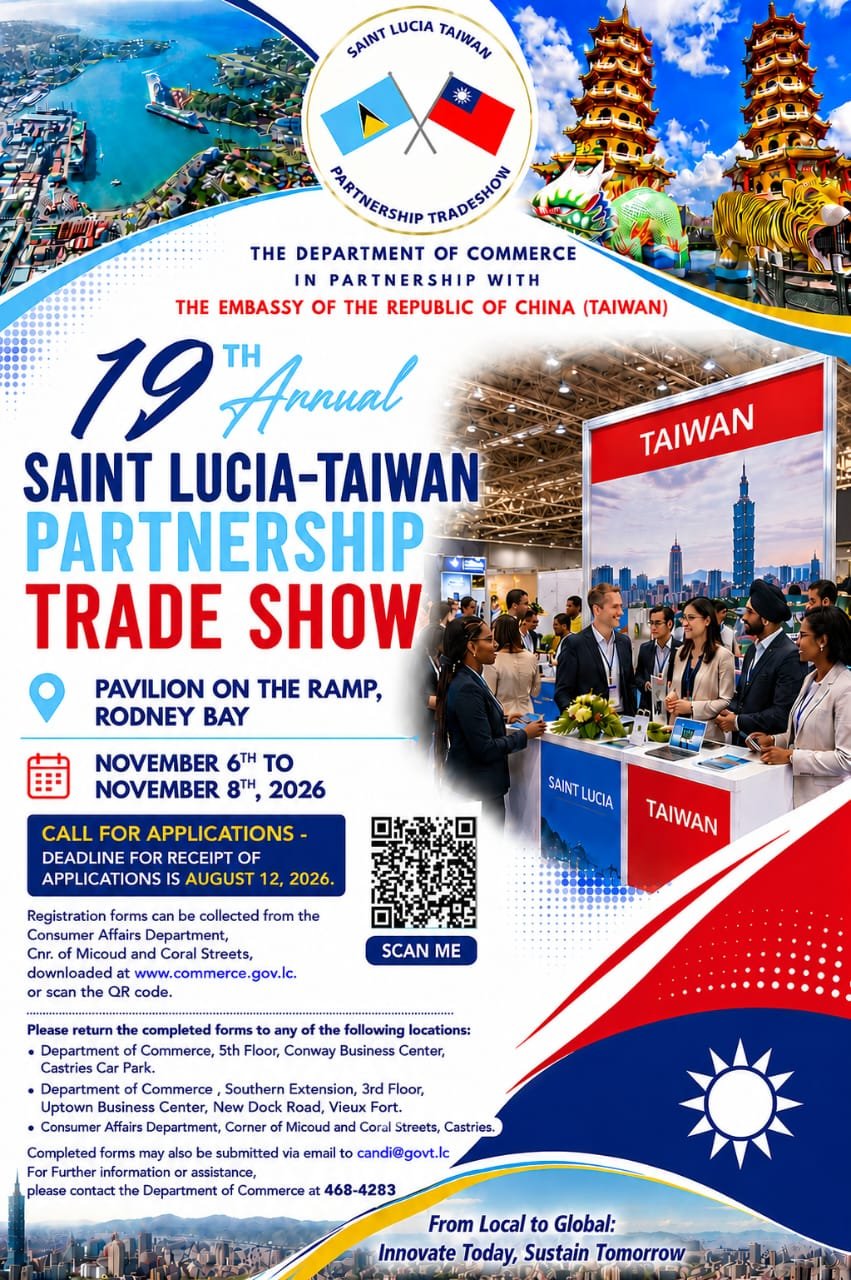 Call for applications flyer — 19th Annual Saint Lucia–Taiwan Partnership Trade Show