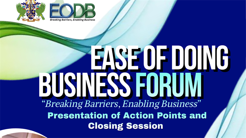 2026 Ease of Doing Business Forum — “Breaking Barriers, Enabling Business.” Image: Government of Saint Lucia