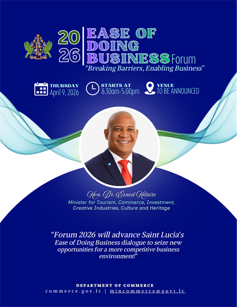 2026 Ease of Doing Business Forum, April 9, 2026. Image: Government of Saint Lucia