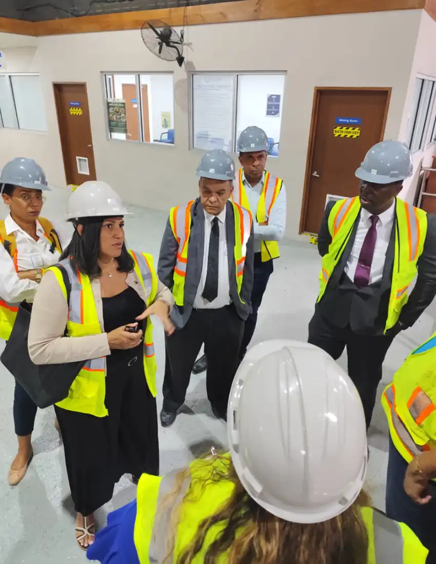 Guided tour of the Saint Lucia Free Zone. Photo: Ministry of Commerce