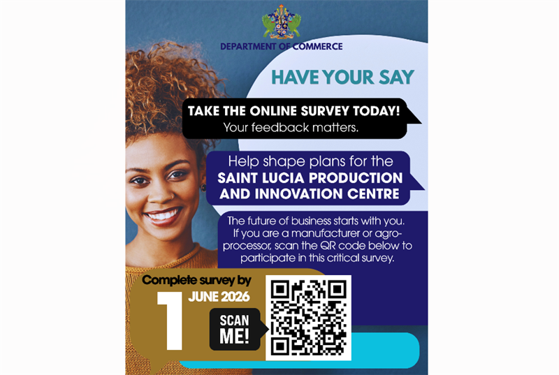 National survey for the proposed Saint Lucia Production and Innovation Centre. Image: Government of Saint Lucia